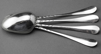 Georgian Scottish Silver Dessert Spoons (Set of 4) - Patrick Robertson